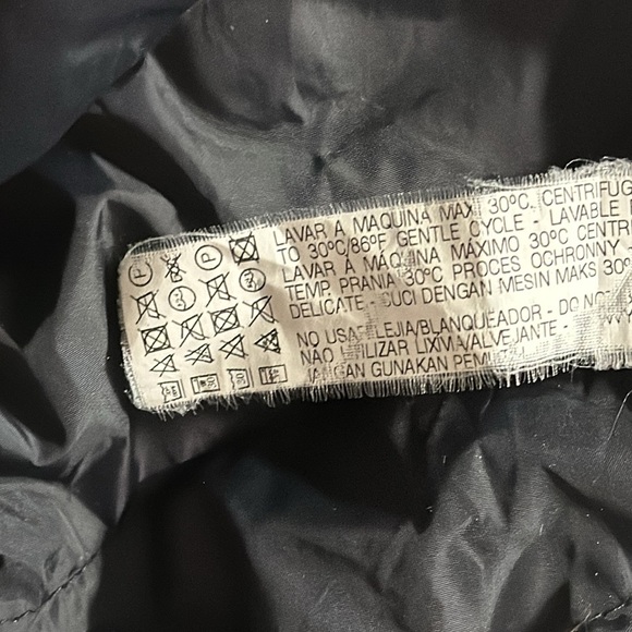 ZARA‎ Black Down Coat Long Jacket hood Winter Snow size XS Extra Small Faux Fur - Picture 9 of 10